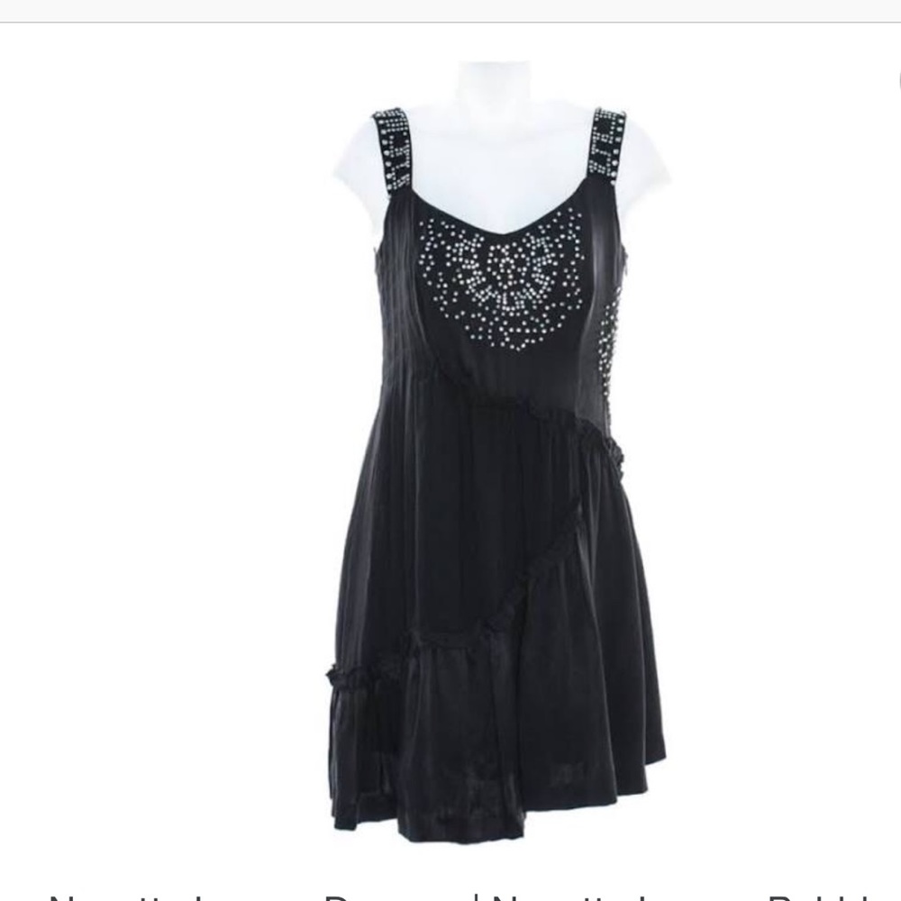 Nanette Lepore Rose Rhinestone Studded Dress - Picture 1 of 8